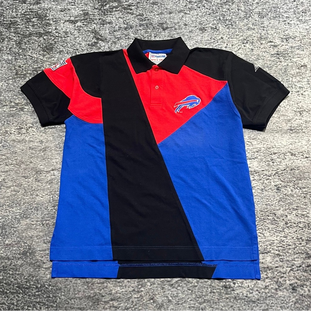 Vintage 90s Buffalo‎ Bills Apex One Pro Line Polo Shirt Mens Medium NFL